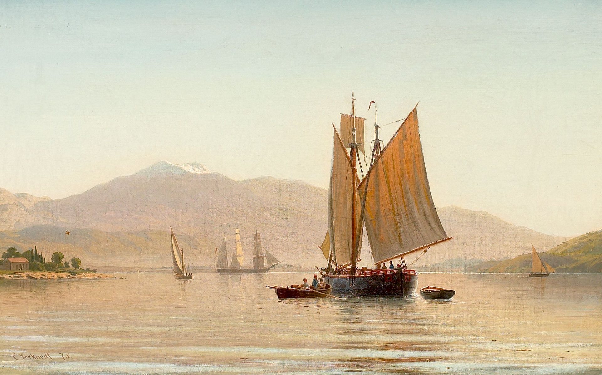 Christian Eckardt. Jutro u zalivu kod Kotora, 1875.